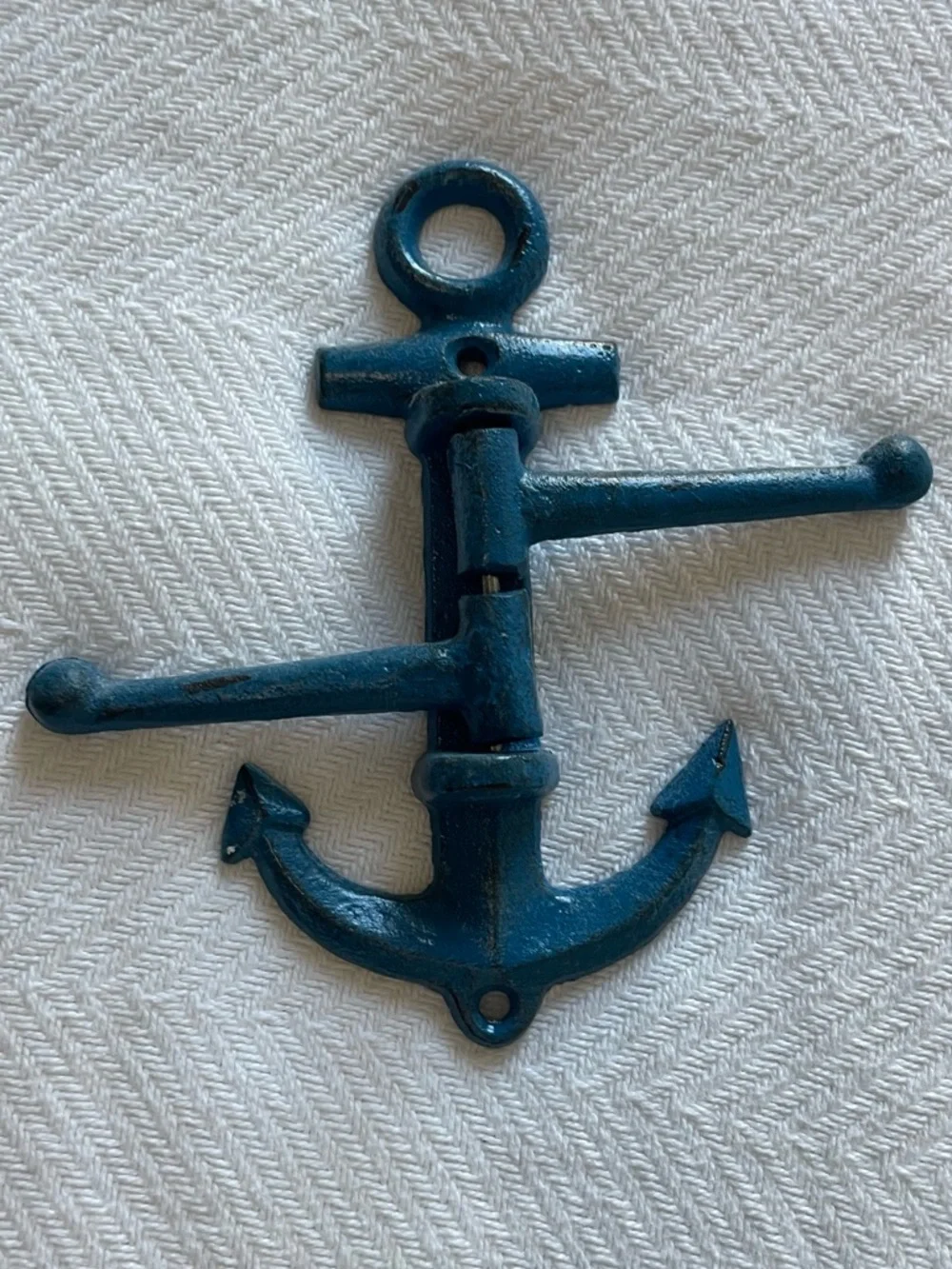 Nautical Anchor Wall Hook - Blue
